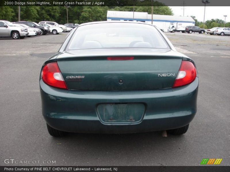 Forest Green Pearlcoat / Agate 2000 Dodge Neon Highline