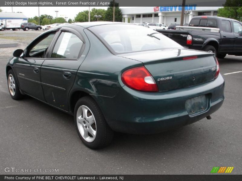 Forest Green Pearlcoat / Agate 2000 Dodge Neon Highline