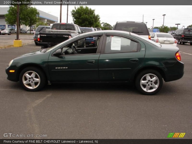 Forest Green Pearlcoat / Agate 2000 Dodge Neon Highline