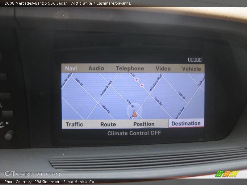 Arctic White / Cashmere/Savanna 2008 Mercedes-Benz S 550 Sedan