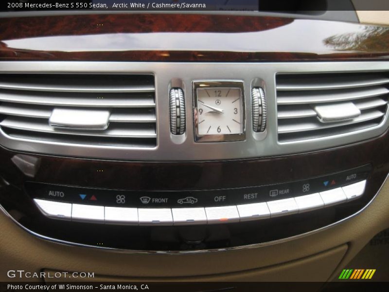 Arctic White / Cashmere/Savanna 2008 Mercedes-Benz S 550 Sedan