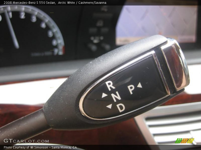 Arctic White / Cashmere/Savanna 2008 Mercedes-Benz S 550 Sedan