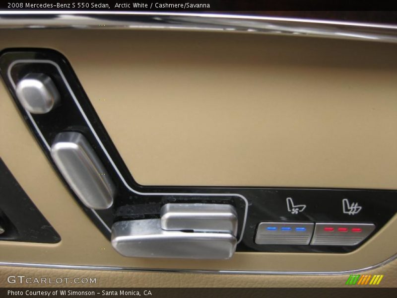 Arctic White / Cashmere/Savanna 2008 Mercedes-Benz S 550 Sedan