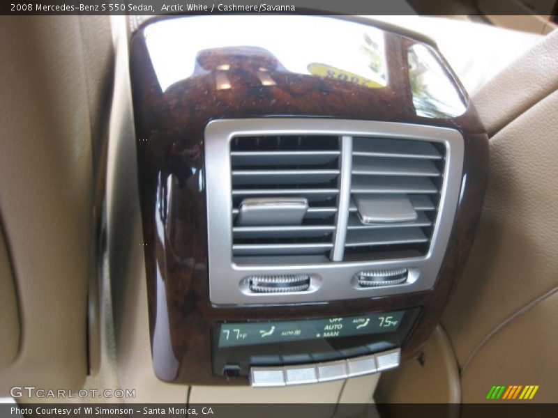 Arctic White / Cashmere/Savanna 2008 Mercedes-Benz S 550 Sedan