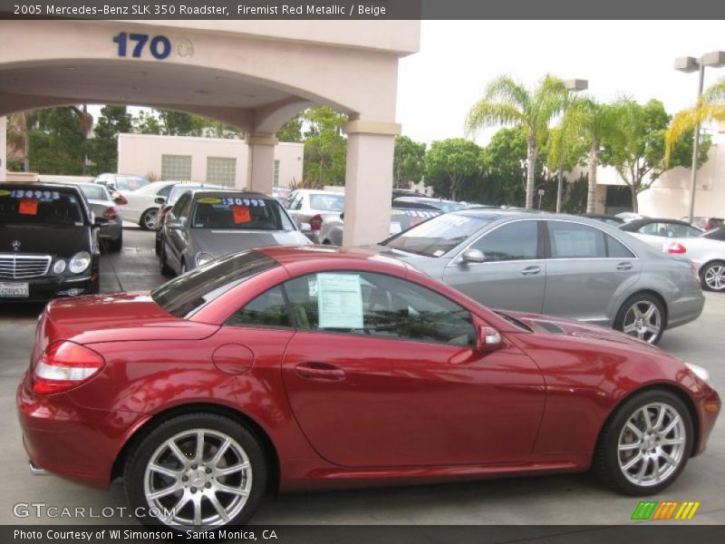 Firemist Red Metallic / Beige 2005 Mercedes-Benz SLK 350 Roadster