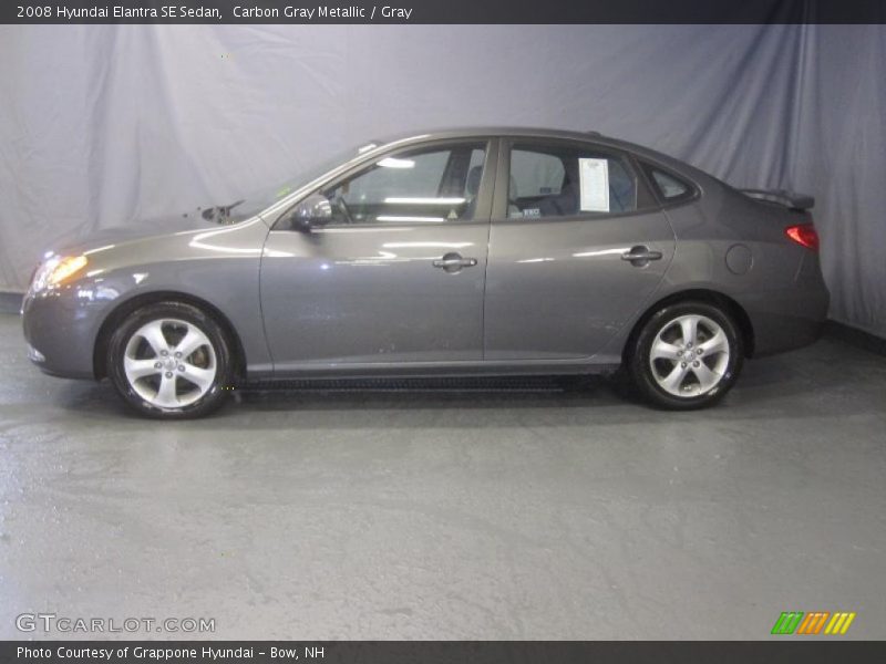 Carbon Gray Metallic / Gray 2008 Hyundai Elantra SE Sedan
