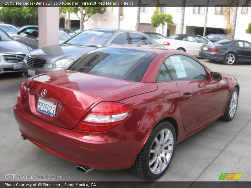Firemist Red Metallic / Beige 2005 Mercedes-Benz SLK 350 Roadster