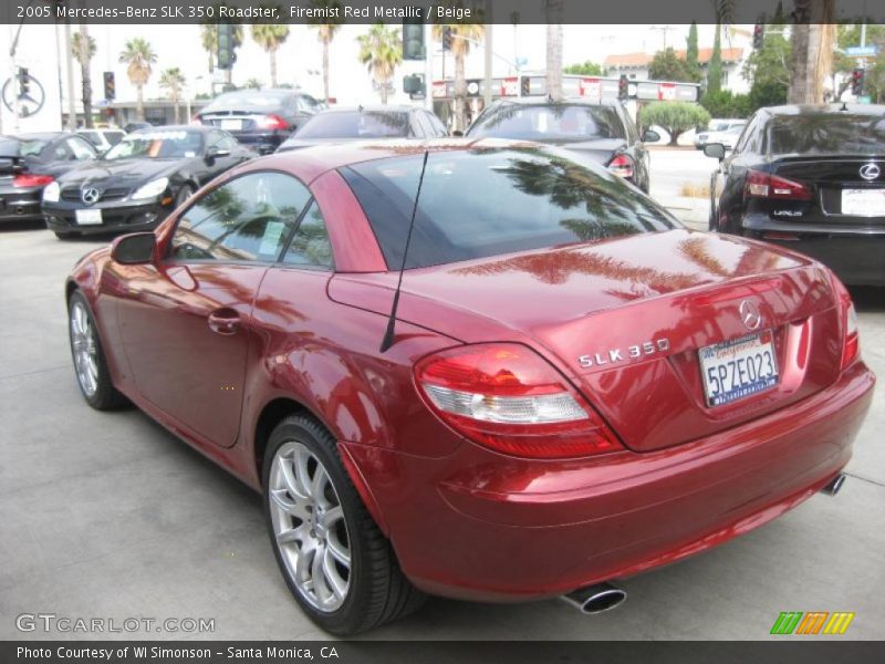 Firemist Red Metallic / Beige 2005 Mercedes-Benz SLK 350 Roadster