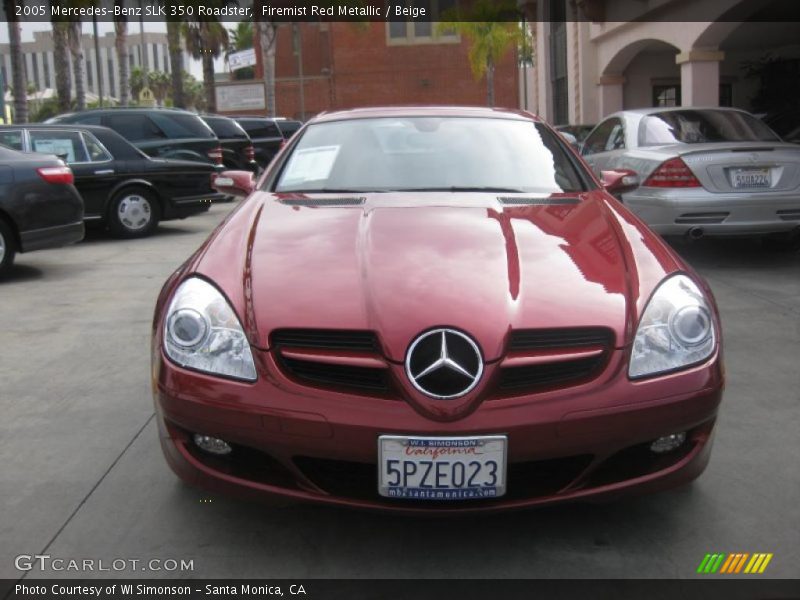 Firemist Red Metallic / Beige 2005 Mercedes-Benz SLK 350 Roadster