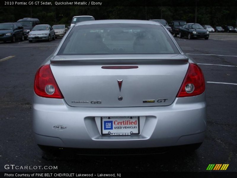 Quicksilver Metallic / Ebony 2010 Pontiac G6 GT Sedan