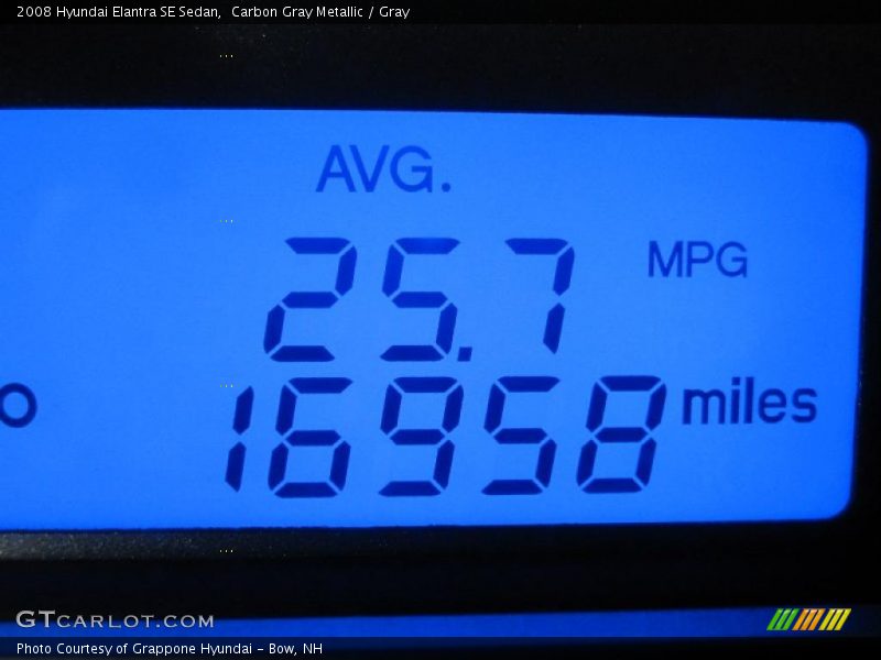 Carbon Gray Metallic / Gray 2008 Hyundai Elantra SE Sedan