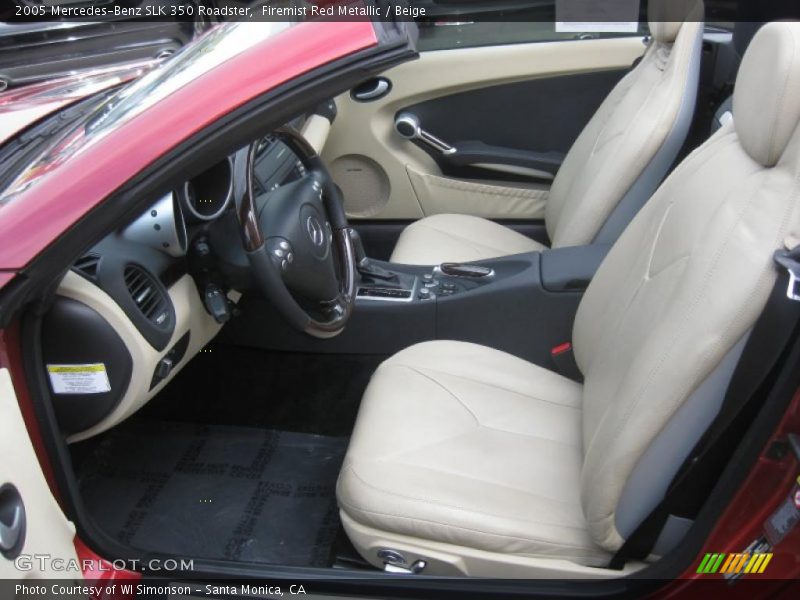 Firemist Red Metallic / Beige 2005 Mercedes-Benz SLK 350 Roadster