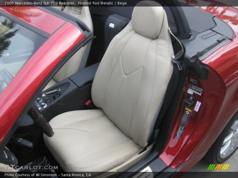 Firemist Red Metallic / Beige 2005 Mercedes-Benz SLK 350 Roadster