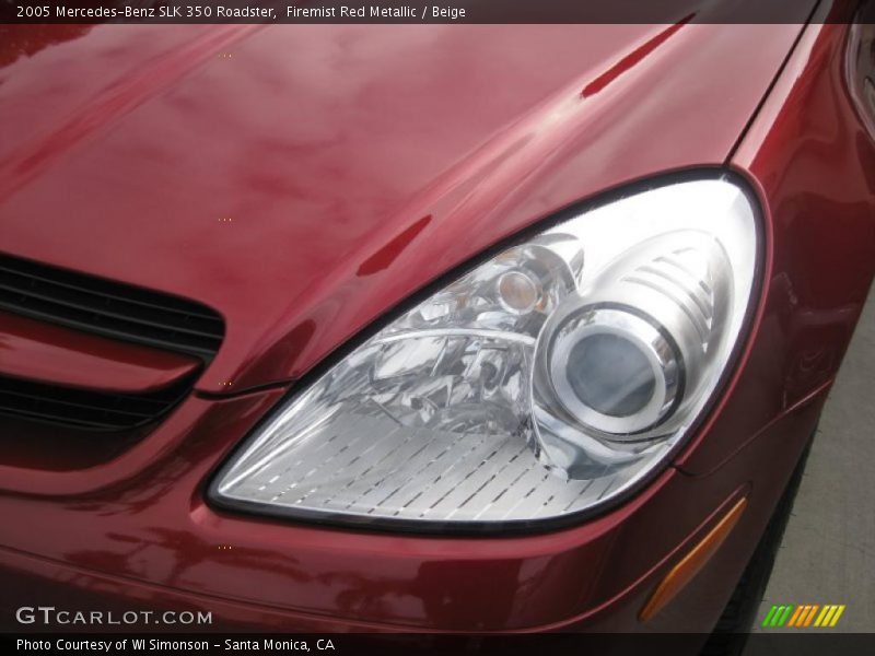 Firemist Red Metallic / Beige 2005 Mercedes-Benz SLK 350 Roadster