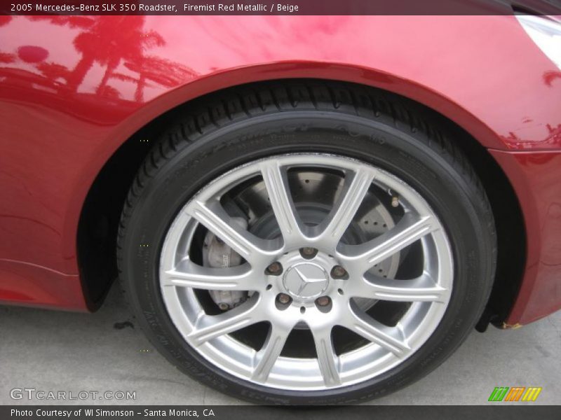 Firemist Red Metallic / Beige 2005 Mercedes-Benz SLK 350 Roadster