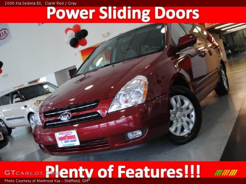 Claret Red / Gray 2006 Kia Sedona EX