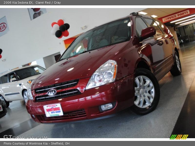 Claret Red / Gray 2006 Kia Sedona EX