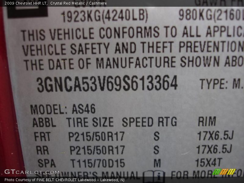 Crystal Red Metallic / Cashmere 2009 Chevrolet HHR LT