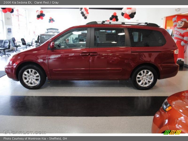 Claret Red / Gray 2006 Kia Sedona EX