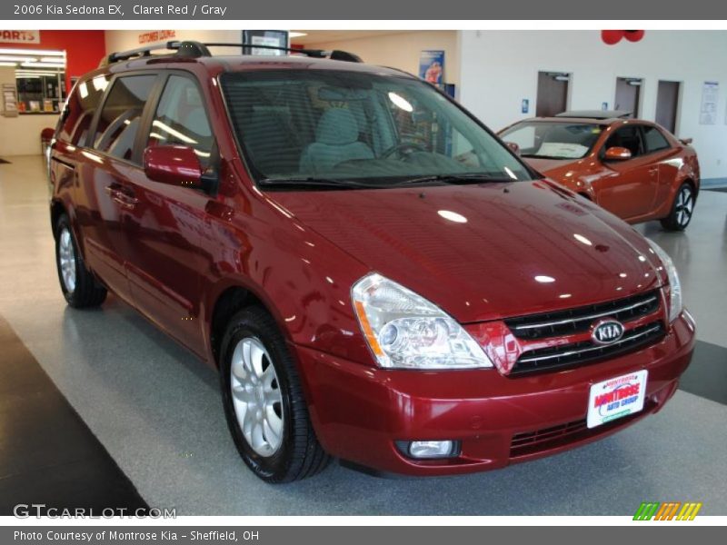 Claret Red / Gray 2006 Kia Sedona EX