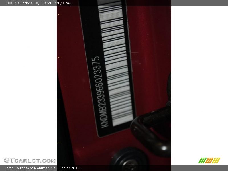 Claret Red / Gray 2006 Kia Sedona EX