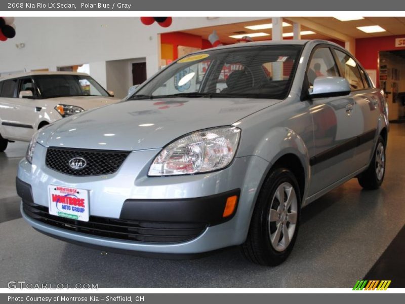 Polar Blue / Gray 2008 Kia Rio LX Sedan