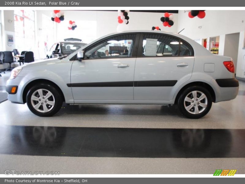 Polar Blue / Gray 2008 Kia Rio LX Sedan