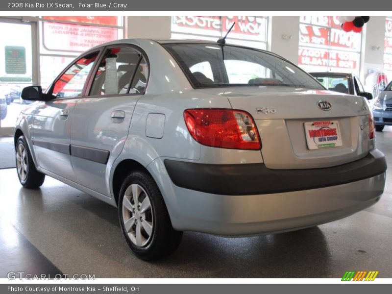 Polar Blue / Gray 2008 Kia Rio LX Sedan