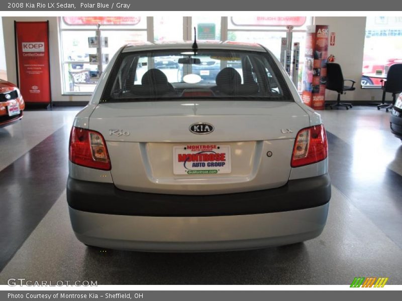 Polar Blue / Gray 2008 Kia Rio LX Sedan
