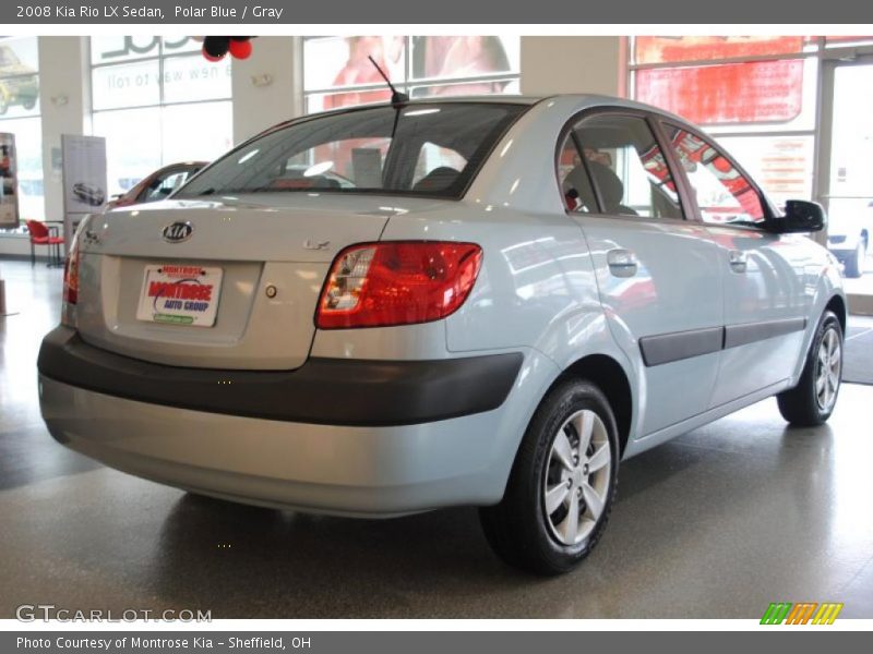 Polar Blue / Gray 2008 Kia Rio LX Sedan