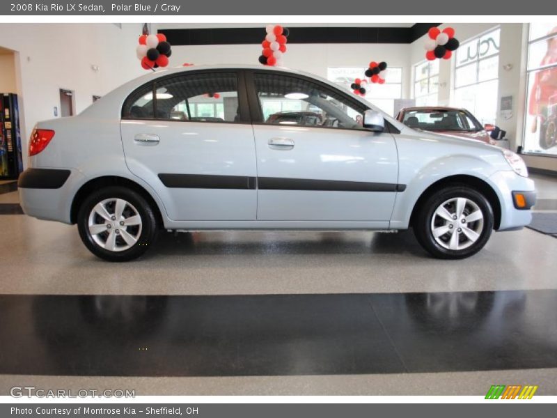 Polar Blue / Gray 2008 Kia Rio LX Sedan