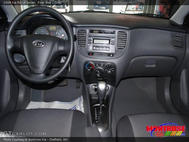 Polar Blue / Gray 2008 Kia Rio LX Sedan