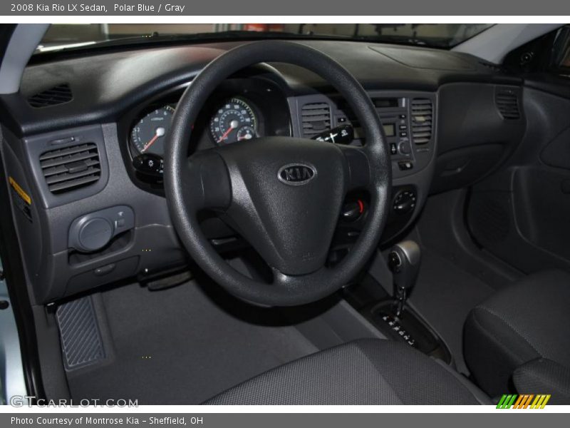 Polar Blue / Gray 2008 Kia Rio LX Sedan