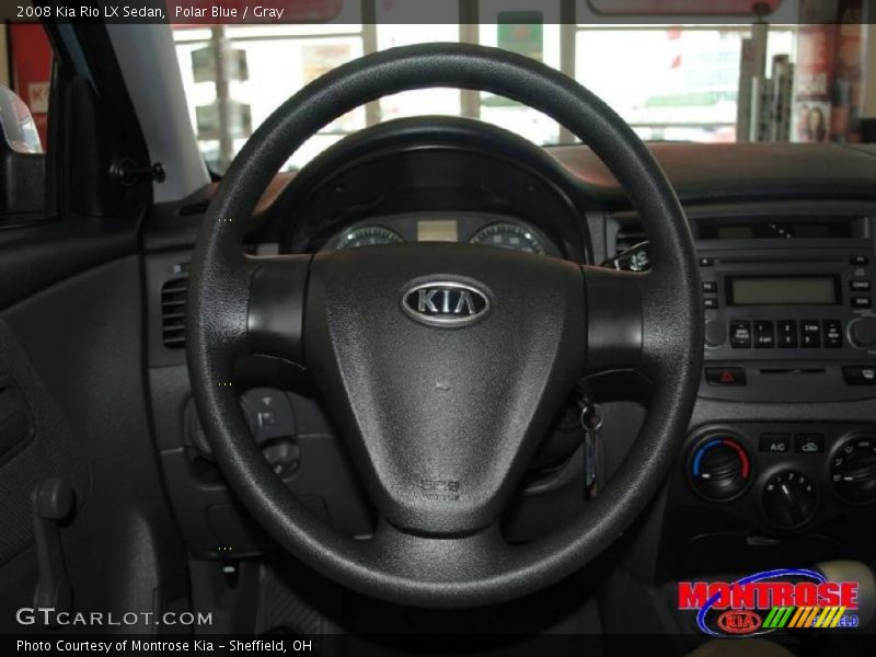 Polar Blue / Gray 2008 Kia Rio LX Sedan