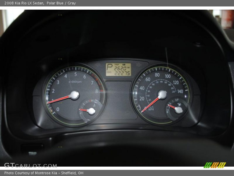 Polar Blue / Gray 2008 Kia Rio LX Sedan