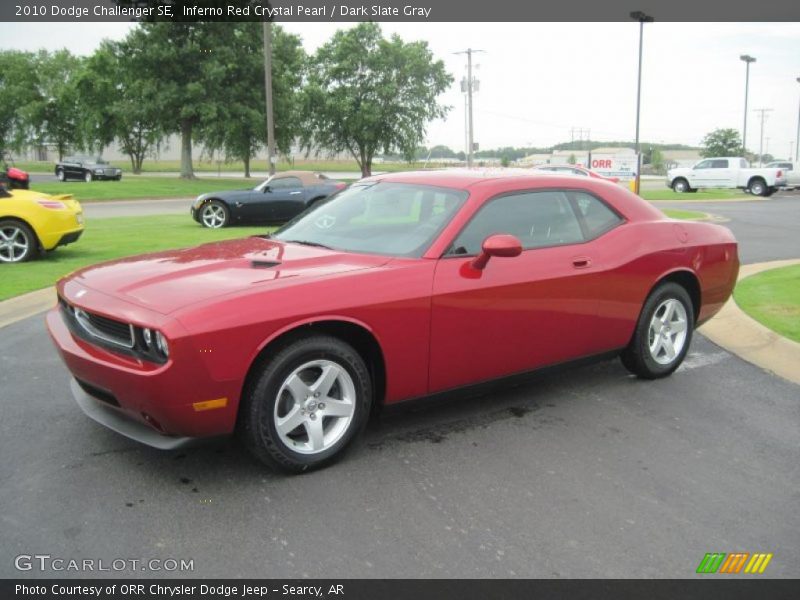 Inferno Red Crystal Pearl / Dark Slate Gray 2010 Dodge Challenger SE