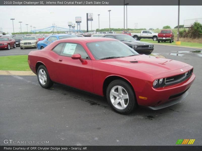 Inferno Red Crystal Pearl / Dark Slate Gray 2010 Dodge Challenger SE
