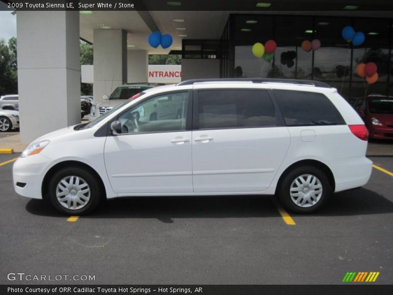 Super White / Stone 2009 Toyota Sienna LE