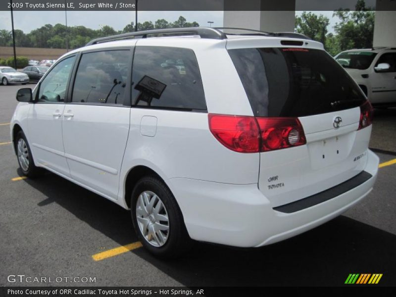 Super White / Stone 2009 Toyota Sienna LE