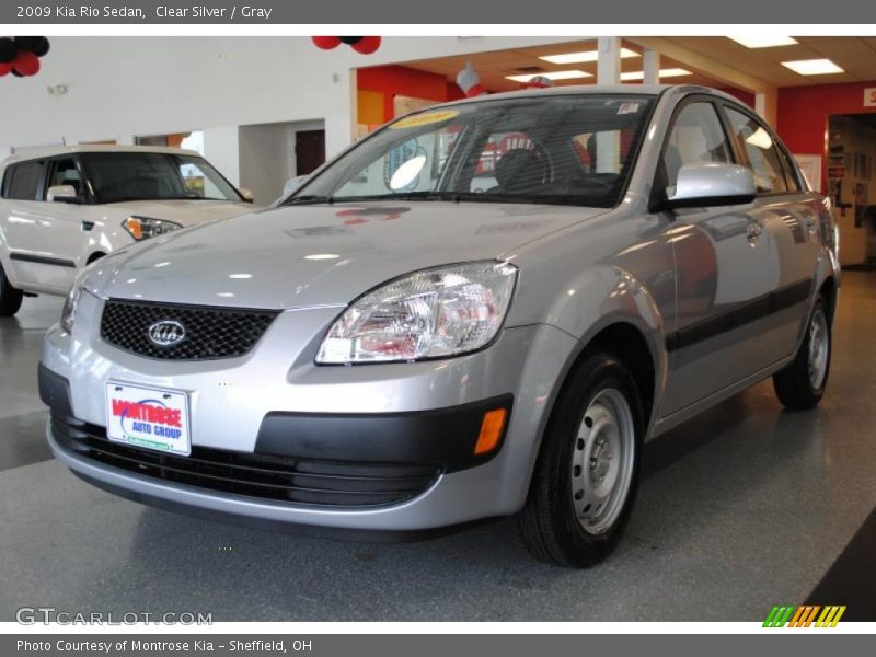 Clear Silver / Gray 2009 Kia Rio Sedan