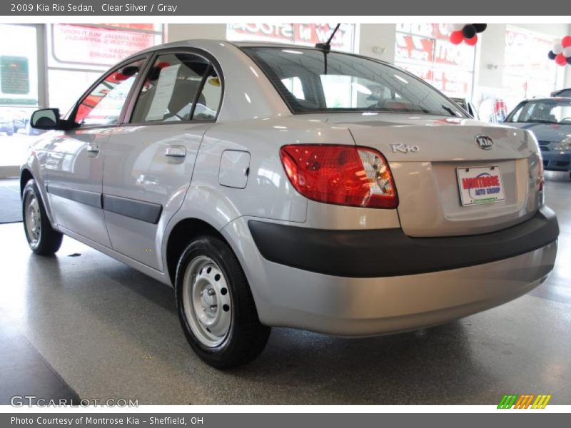 Clear Silver / Gray 2009 Kia Rio Sedan