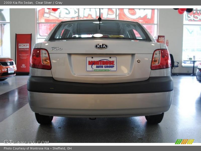 Clear Silver / Gray 2009 Kia Rio Sedan