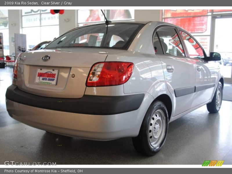 Clear Silver / Gray 2009 Kia Rio Sedan