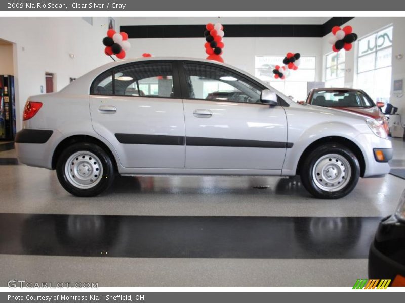 Clear Silver / Gray 2009 Kia Rio Sedan