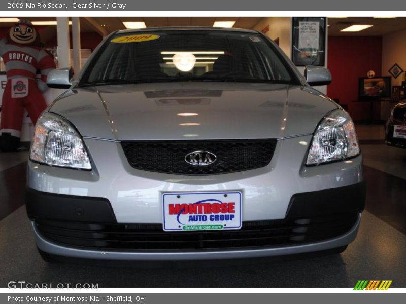 Clear Silver / Gray 2009 Kia Rio Sedan