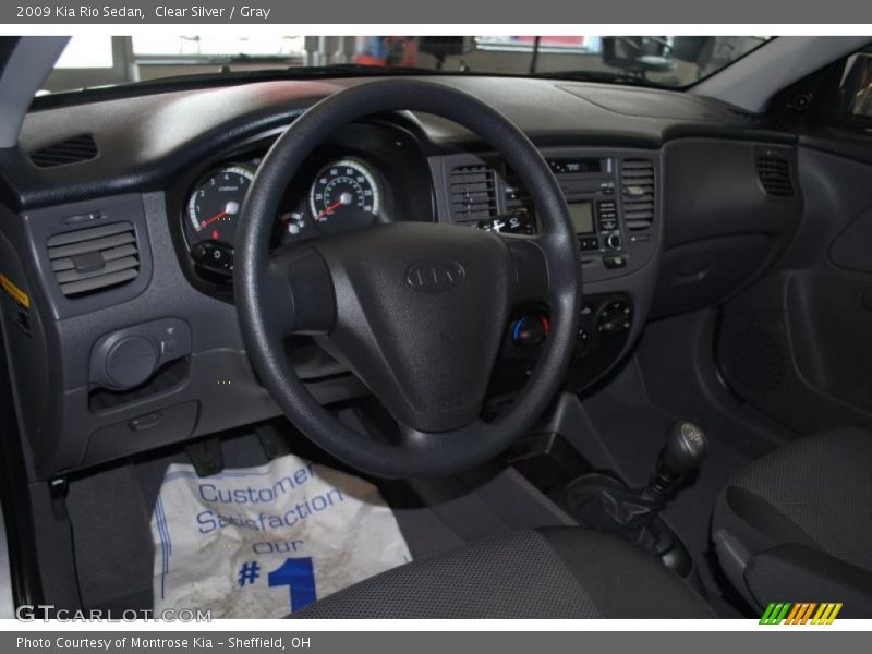 Clear Silver / Gray 2009 Kia Rio Sedan