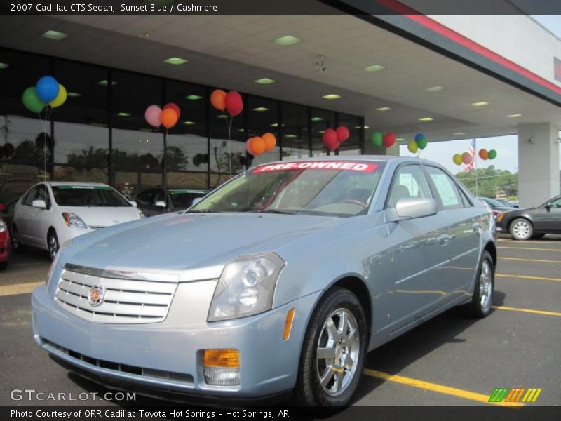 Sunset Blue / Cashmere 2007 Cadillac CTS Sedan