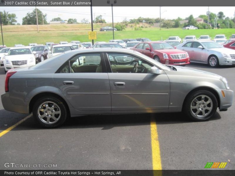 Sunset Blue / Cashmere 2007 Cadillac CTS Sedan