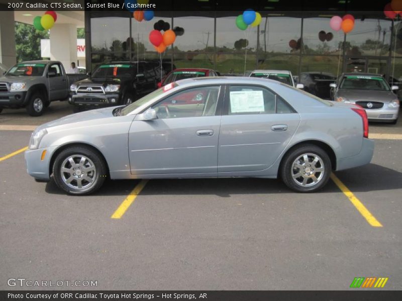 Sunset Blue / Cashmere 2007 Cadillac CTS Sedan