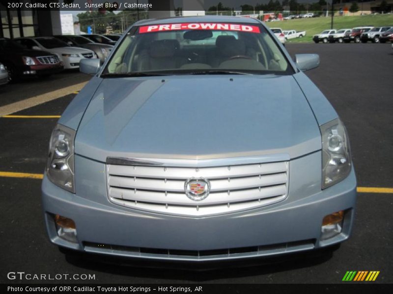 Sunset Blue / Cashmere 2007 Cadillac CTS Sedan